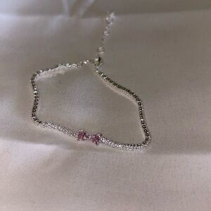 Pandora White Crystal Bow Tennis Bracelet